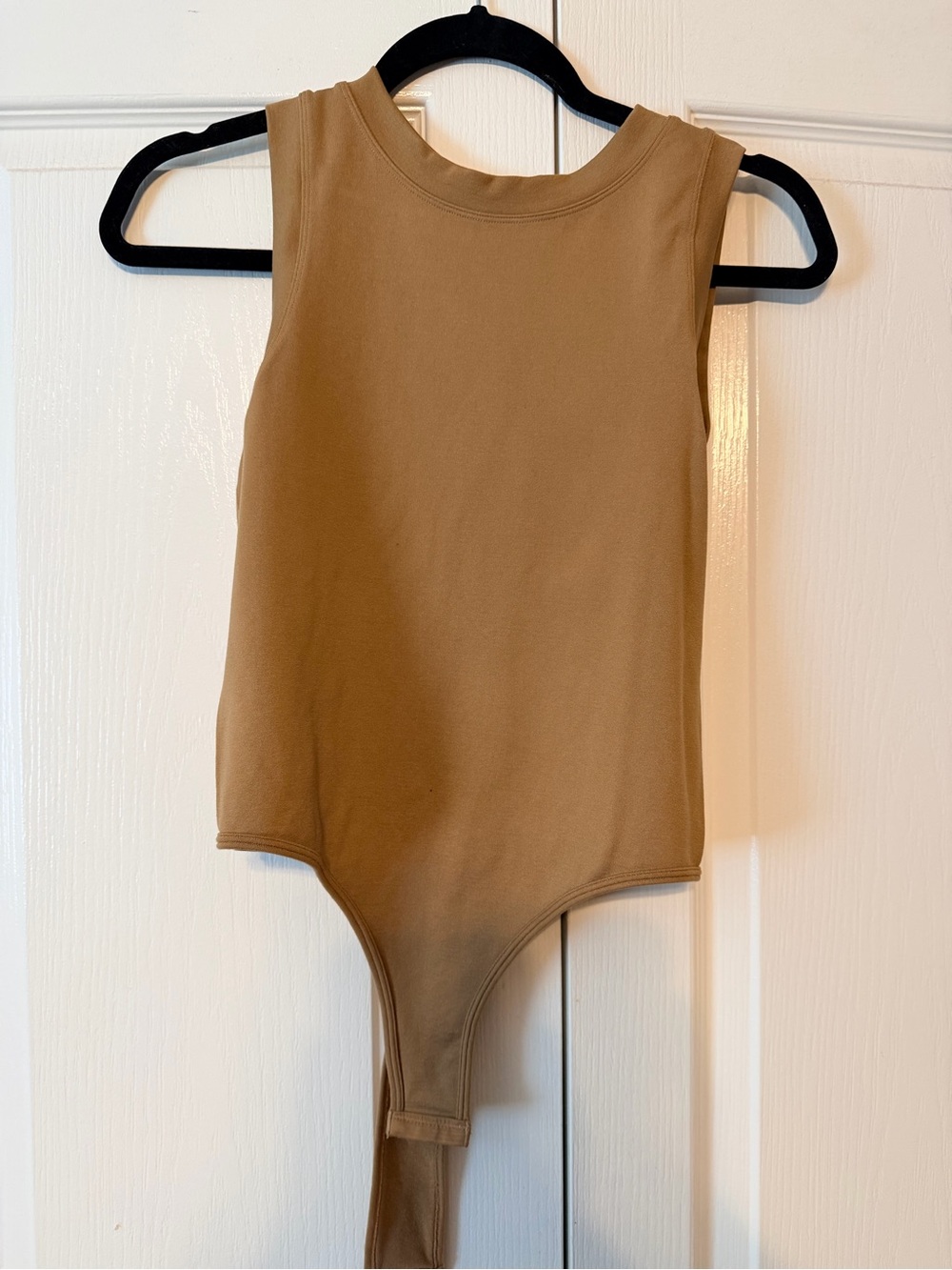 Sleeveless Women's Bodysuit in Camel